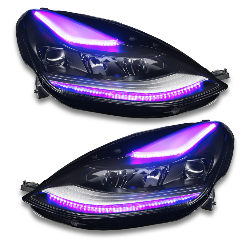 Tesla Model 3 Headlight DRL Upgrade Kit - ORACLE Lighting - Dynamic ColorSHIFT - Dynamic ColorSHIFT - `21-`27